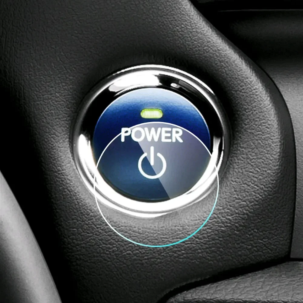 1Pc Car Engine Ignition Start Stop Button Protective Film Sticker Transparent Car Button Film Universal Car Interior Sticker