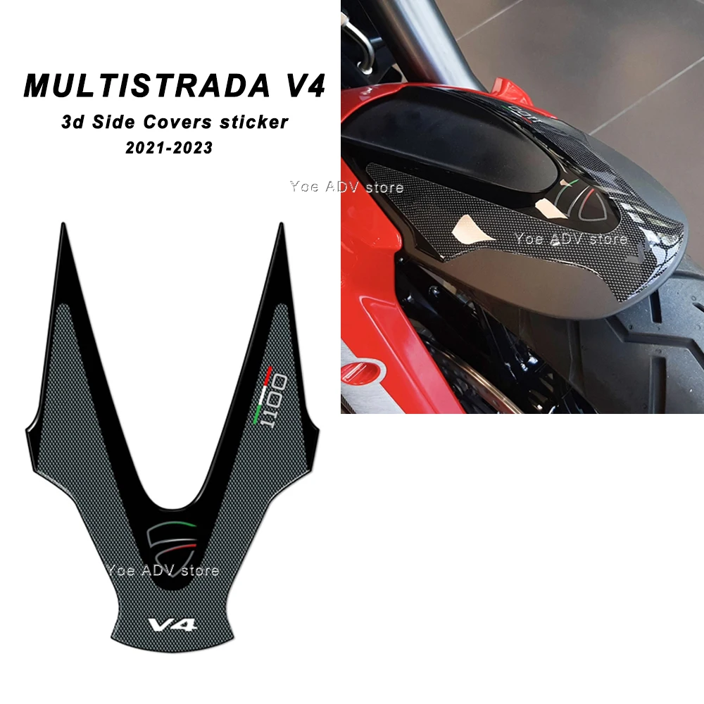 ل MULTISTRADA V4 2021-2023 2022 طبعة محدودة دراجة نارية ثلاثية الأبعاد الراتنج ملصق عدة أغطية العجلات حامي جديد ديكور مائي