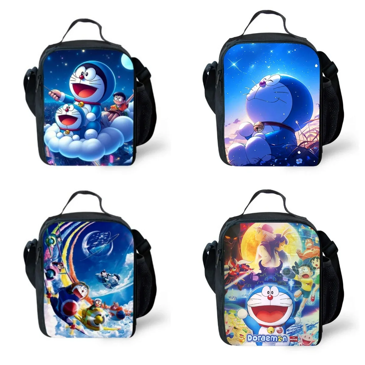 Anime D-Doraemon Lunch bags for Child,Cartoon School Picnic Bags for Girls Boys,Large Insulation Kids Cooler Bags for 4-10 years