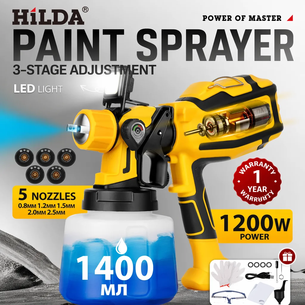 pistola-de-pintura-hilda-con-cable-inalambrica-con-bateria-de-litio-1400ml-5-boquillas-de-diferentes-tamanos-con-lampara-led