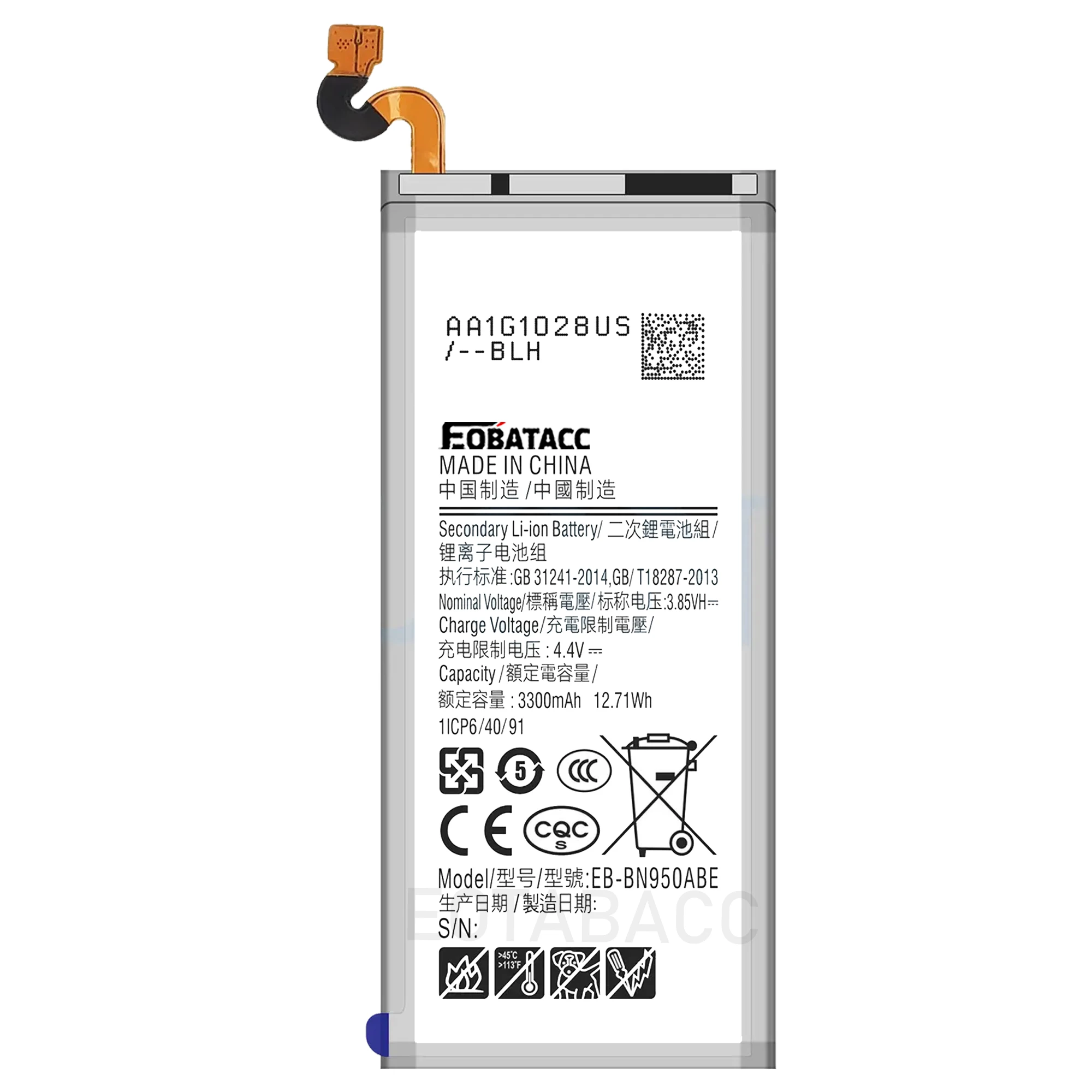 2025 سنة EB-BN950ABE 3300mAh لهاتف سامسونج جالاكسي نوت 8 N9508 باتريا