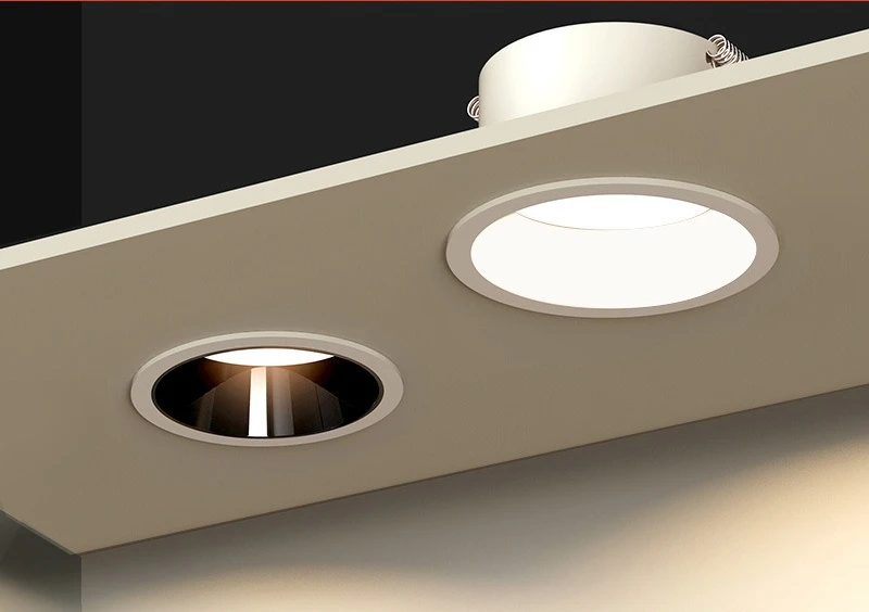 Full Spectrum Narrow Edge Downlight LED Recessed Hole Lamp Anti Glare No Main Light Three Color Changeable