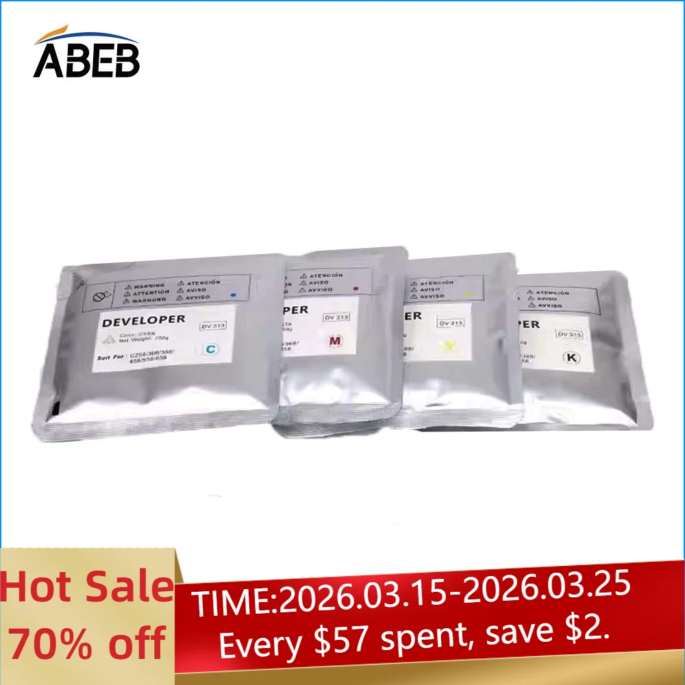 

250g DV313 Developer Powder For Konica Minolta Bizhub C308 C368 C458 C558 C658 C 258 308 368 458 High Compatible iron Carrier