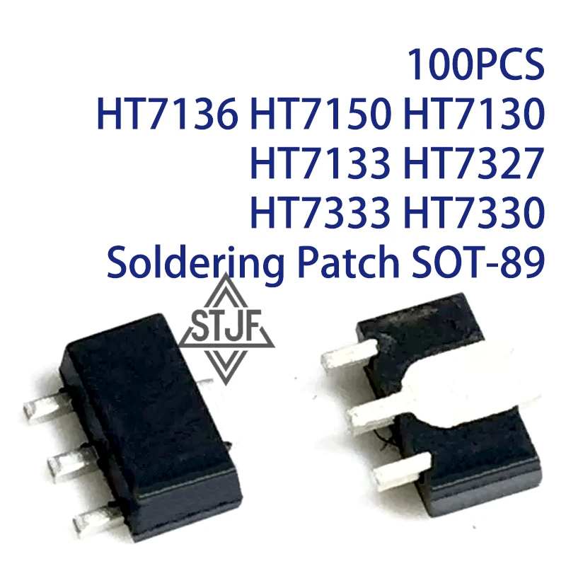 100PCS HT7136 HT7150 HT7130 HT7133 HT7327 HT7333 HT7330 Soldering Patch SOT-89