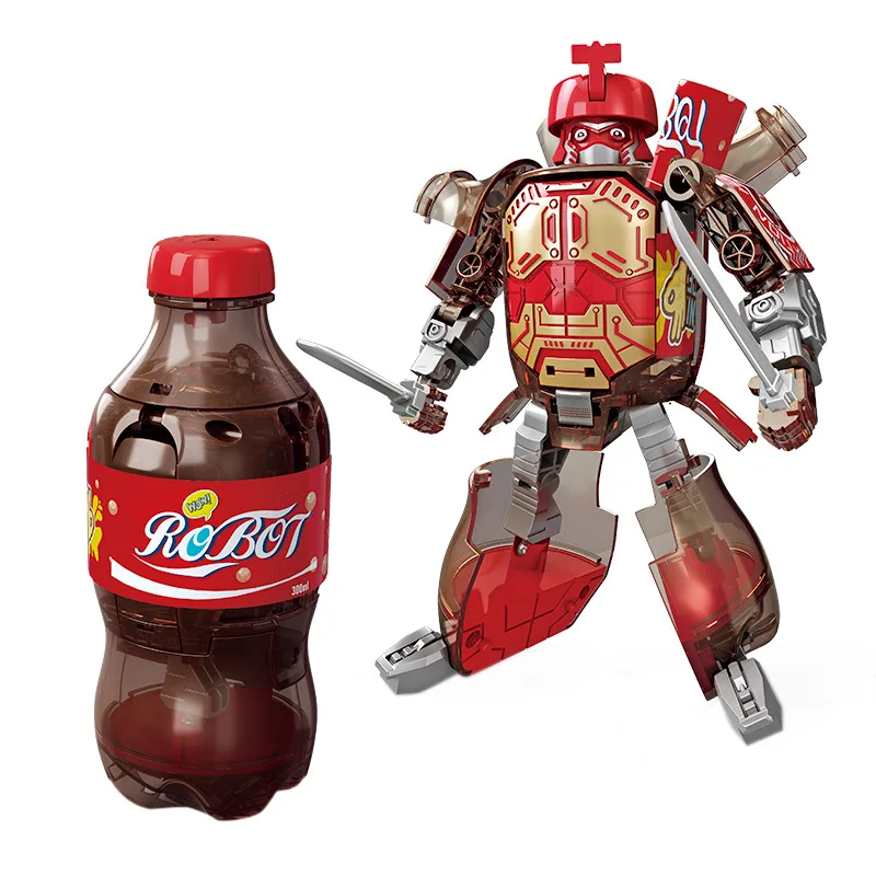 Spielzeug für Grundschüler: Can-Transformer Warrior (pädagogischer Soda-Dose-Roboter für Kinder, kleiner Geschenk-Roboter-Krieger)