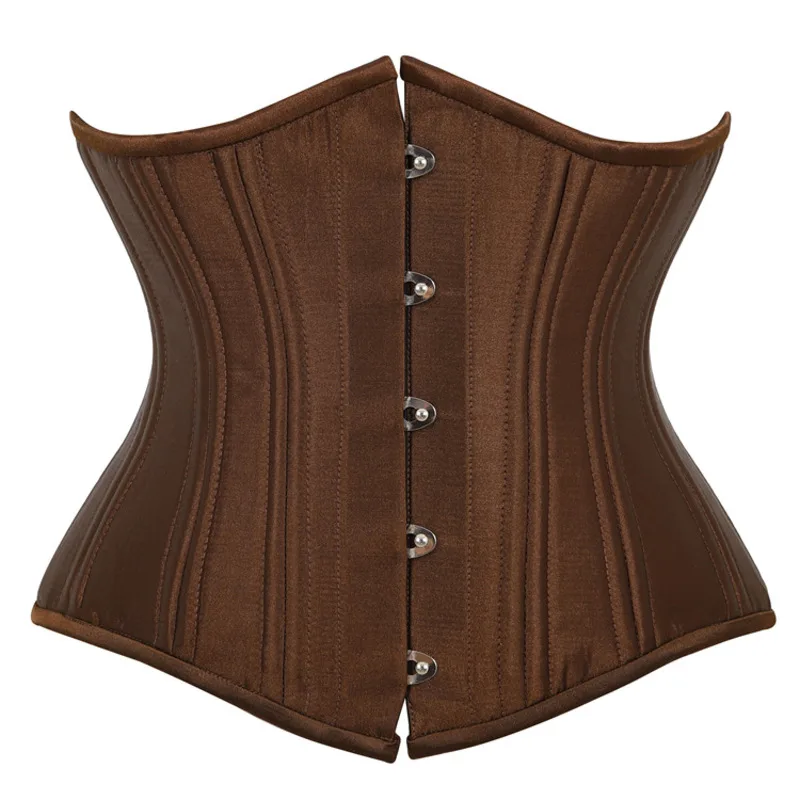 

Women Palace Corset Top 26 Steel Boned Satin Underbust Lace-up Bodyshapers Waist Train Corset Slim Body Shaperwear Vest