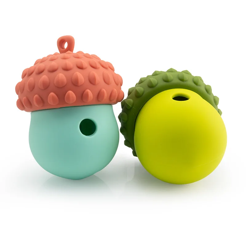 Dog Toys Leaking Food Ball Funny Interactive Pet Slow Feeder Bowl Puzzle Toy Pinecone Pet Tooth Cleaning Chew Toys Pet Supplies