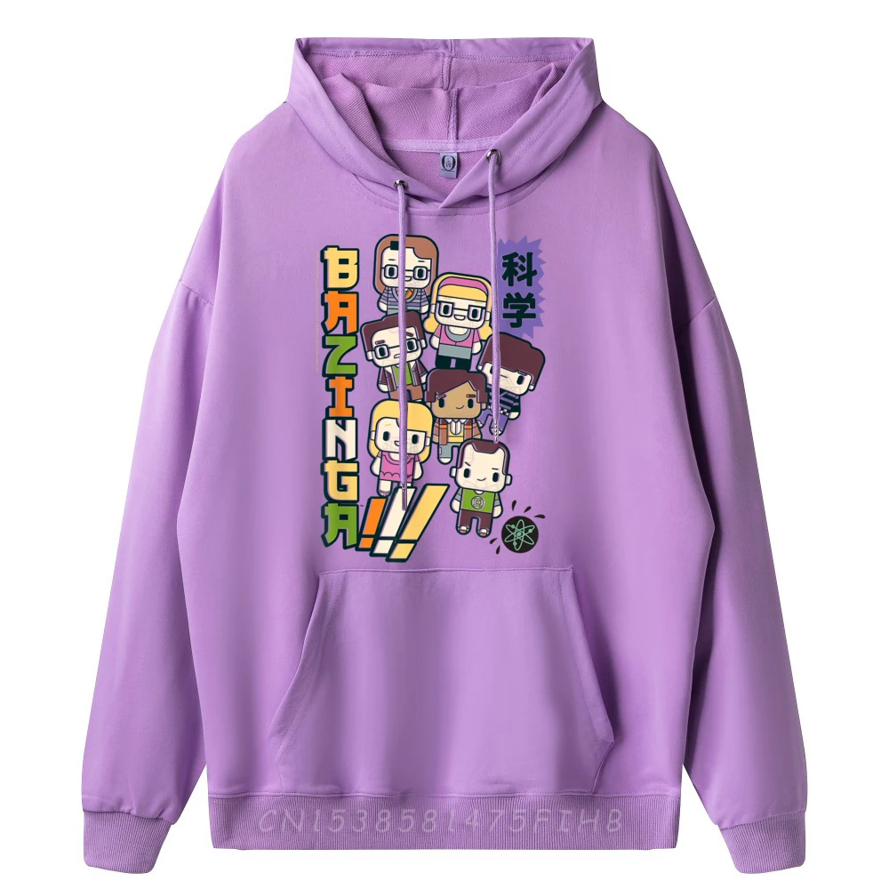 Kawaii Bazinga Characters Print Hoodies For Women Lovers Day Hoodies Normal Hoodies Long Sleeve Discount Round Collar