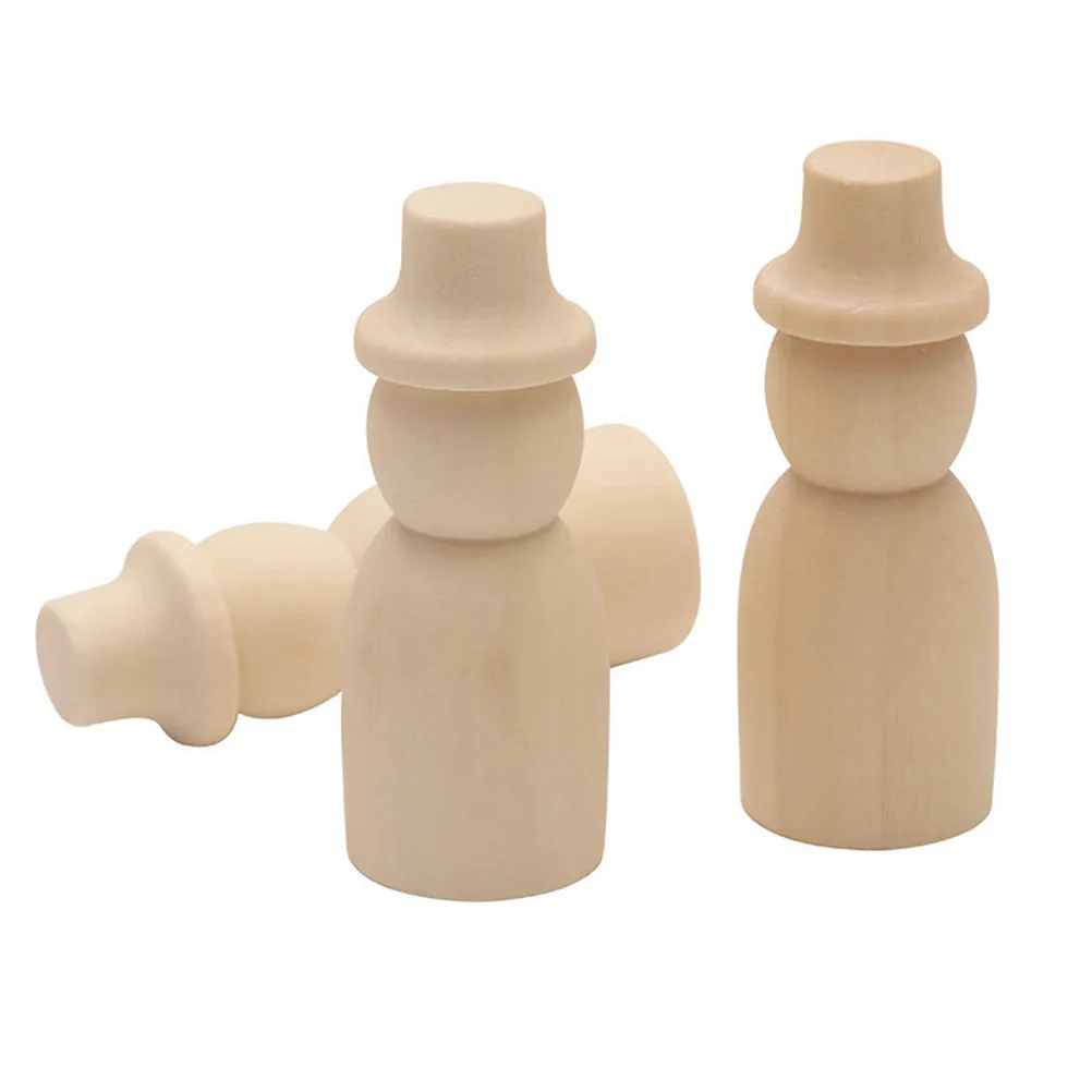 10pcs 6.5Cm Wooden Diy Painted Smooth Lightweight Activity Educational Art Puppets Decor Painting Wood Doodle