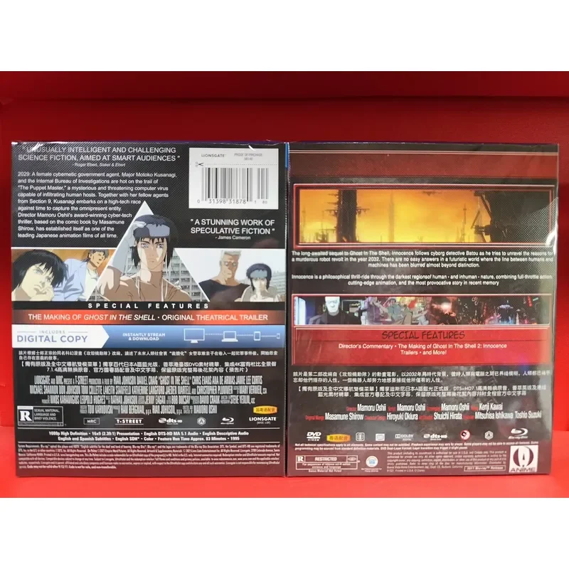 Ghost in the Shell 1 and 2 Blu ray Brand New Unopened Classic Cyberpunk Animated Movie