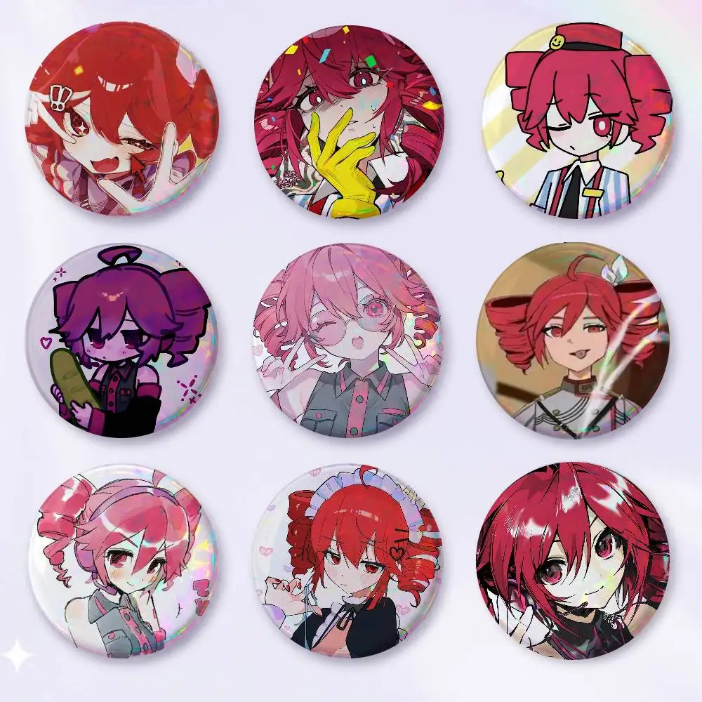 A-K-Kasane T-Teto Cute Cool Round Pin Badge Set For Anime Game Music Cartoon Fans Backpack Denim Jacket Hat Decoration