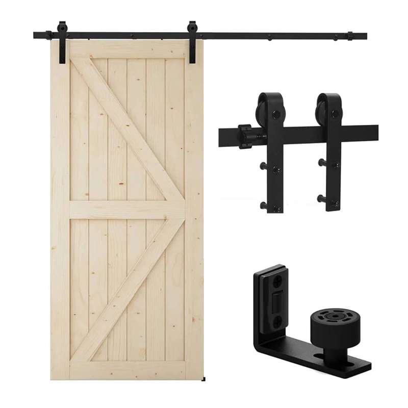 tsmst sliding door kit 66 pe porta do celeiro black rail kit adequado para a unica porta de madeira forma j 01