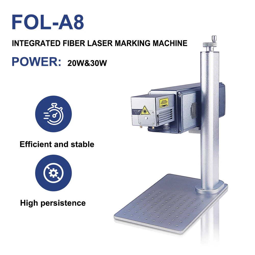 آلة وسم ألياف الليزر HUNST ، آلة نقش عالية الطاقة ، صناعية ، محمولة لنقش المعادن ، المجوهرات ، البلاستيك ، الجلد ، 20 واط ، 30 واط ، A8