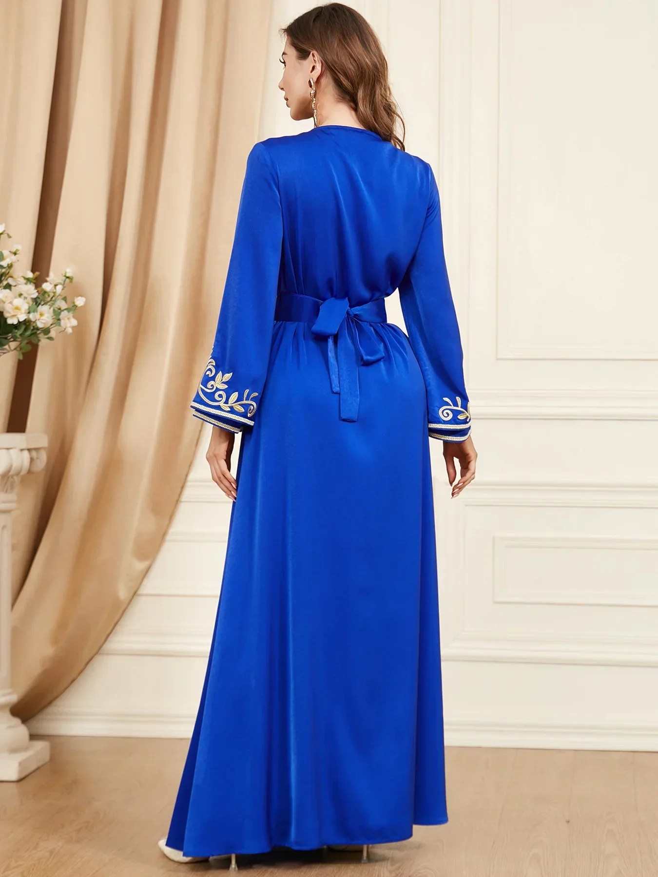 Long Dress 2 Piece Set Slit Long Sleeve Autumn Winter Abayas Muslim Set Women Elegant Party Dress Arab Morocco Abaya Vestidos