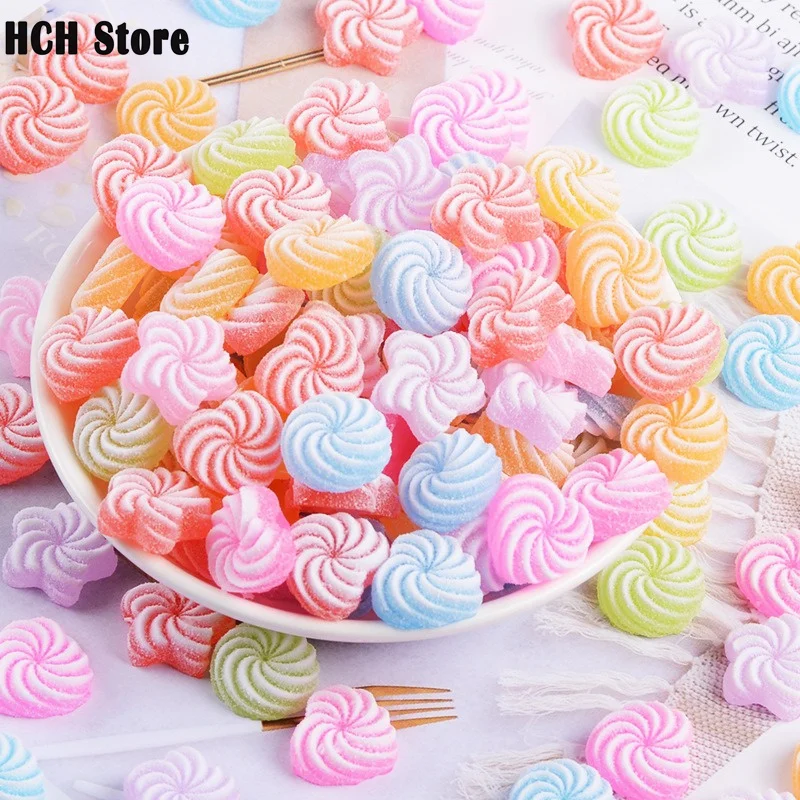 20/50/100/200 Uds lindo colorido caramelo amor resina DIY manualidades pegamento pentagrama crema decoración hecha a mano manualidades accesorios Material