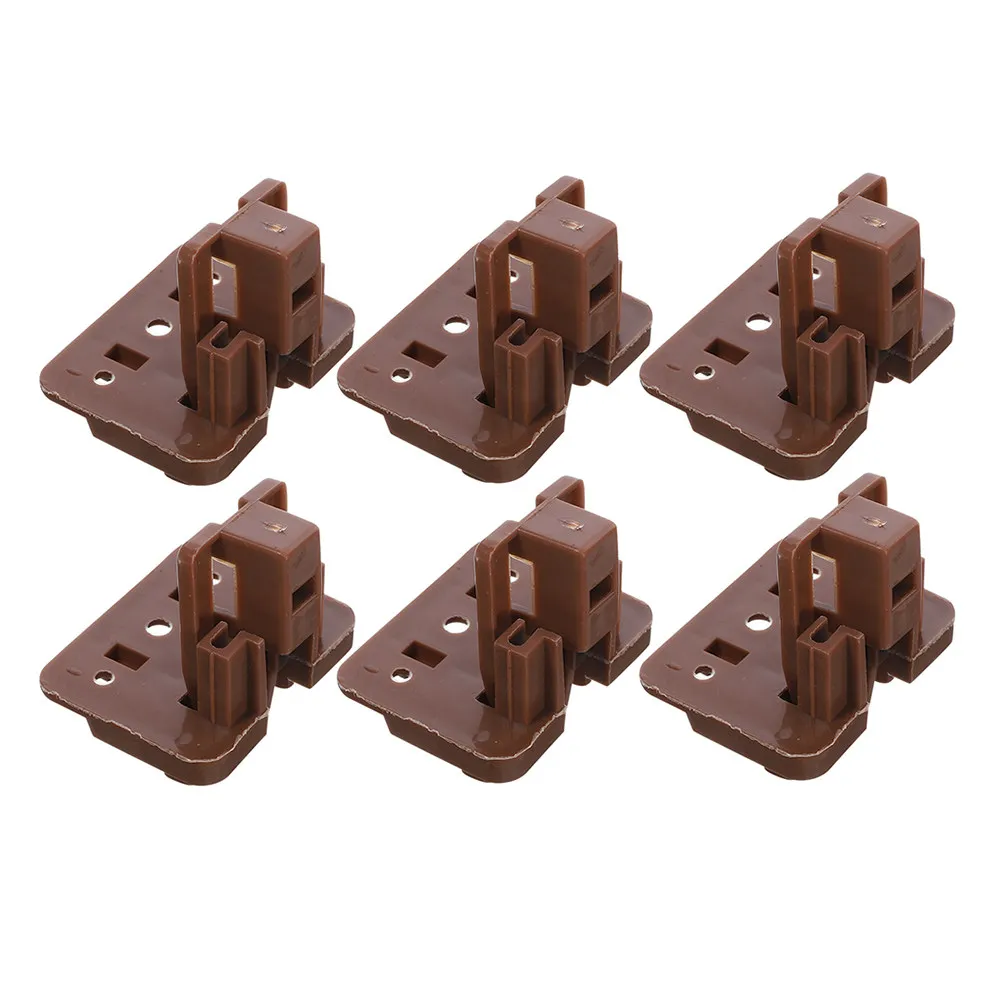 6Pcs Drawer Plastic Center Mount Dresser Nightstand Replacement Parts Smooth Drawer Rails Repair Kit for Furniture