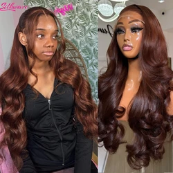 Silkwave 13x4 Body Wave Chocolate Brown Lace Front Wig Brazilian 13x6 HD Lace Frontal Wigs For Women 100% Human Hair Wig Colored