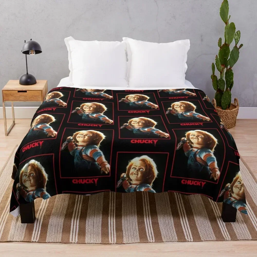 

CHUCKY Childs Play Throw Blanket Outdoor Soft Blanket for Picnic Beach Camping