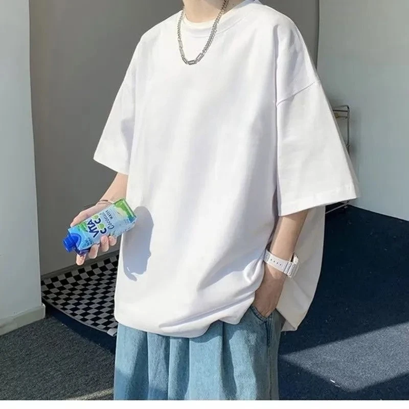 

8XL Korean Loose Fitting T-shirt Fashion American Japanese Fuji Printed T-shirt with Soft Men Versatile Double Outfi