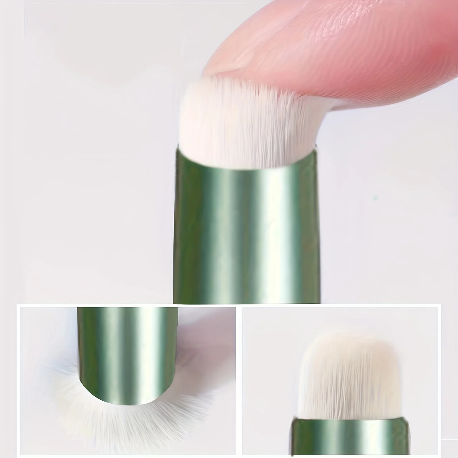 New Double-headed Jelly Silicone Lip Brush with Soft Fiber Hair Concealer MultiFunction Brush Eye Blooming Makeup Brushes