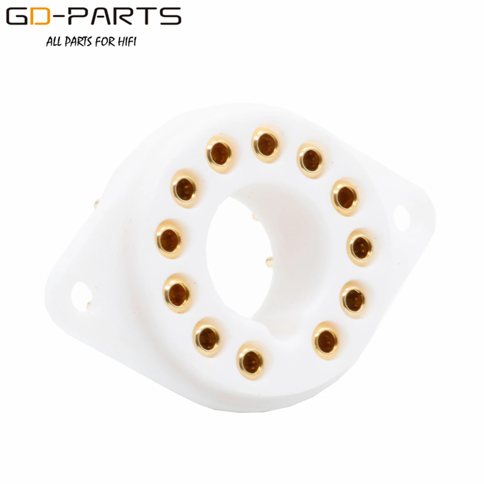 EIZZ 12Pin Soket Tabung PTFE untuk 6U10 6Z10 6BN11 Pin Kuningan Berlapis Emas 24K Desain Kebisingan Rendah