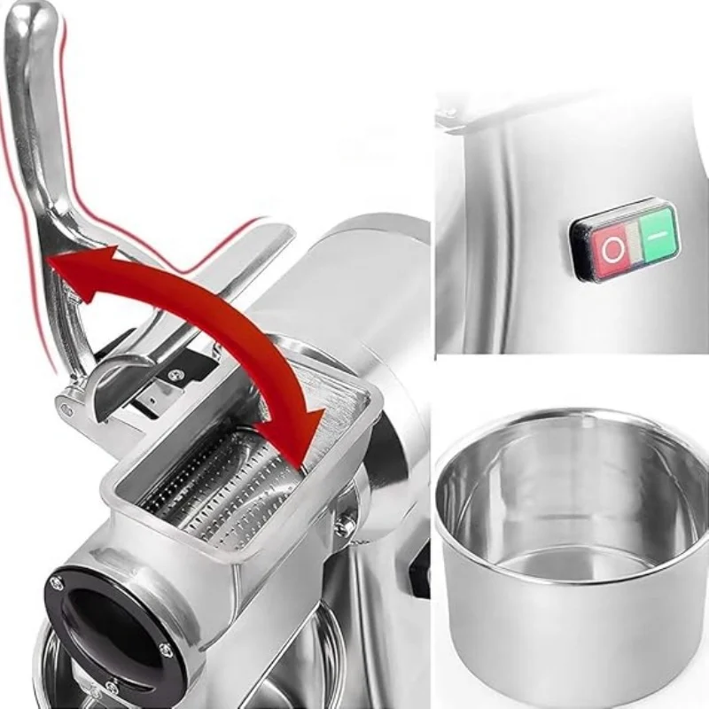 Commercial Dry Cheese Grater Bread Shredder Powder Mozzarella Cheese Making Machine view 5