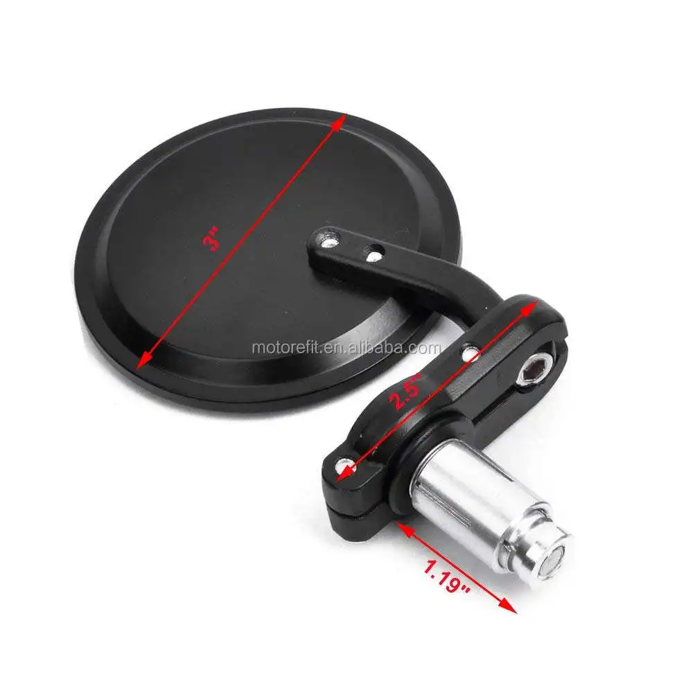 7/8 "المرايا نهاية المقود CNC دراجة نارية مرآة الرؤية الخلفية الجانبية ل مقهى المتسابق كلوبمان سبورتستر المروحية #4