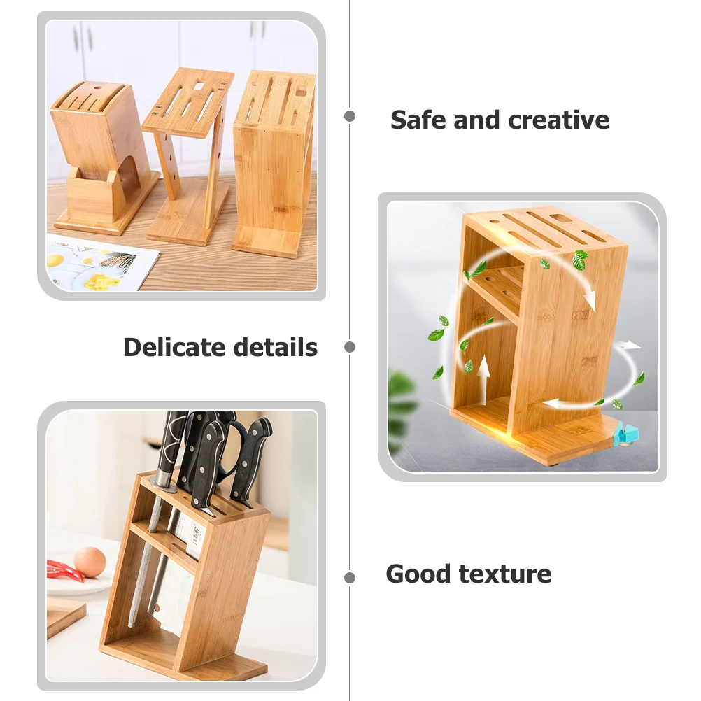 

Bamboo Kitchen Cutter Organizer Non Deformable Various Sizes Shapes Scissor Storage Holder Kitchen Utensil Holder