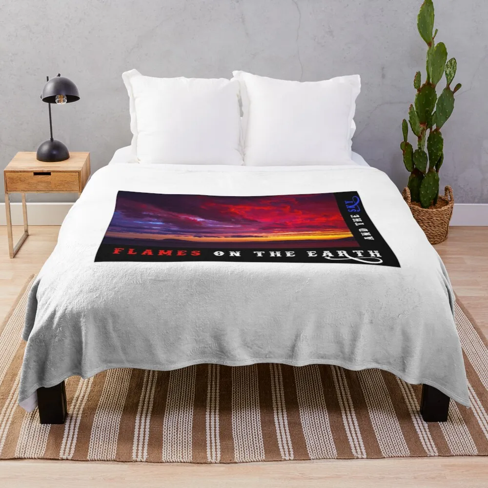 Sunset/Golden hour view taken on camera Throw Blanket Soft Big Multi-Purpose Blankets