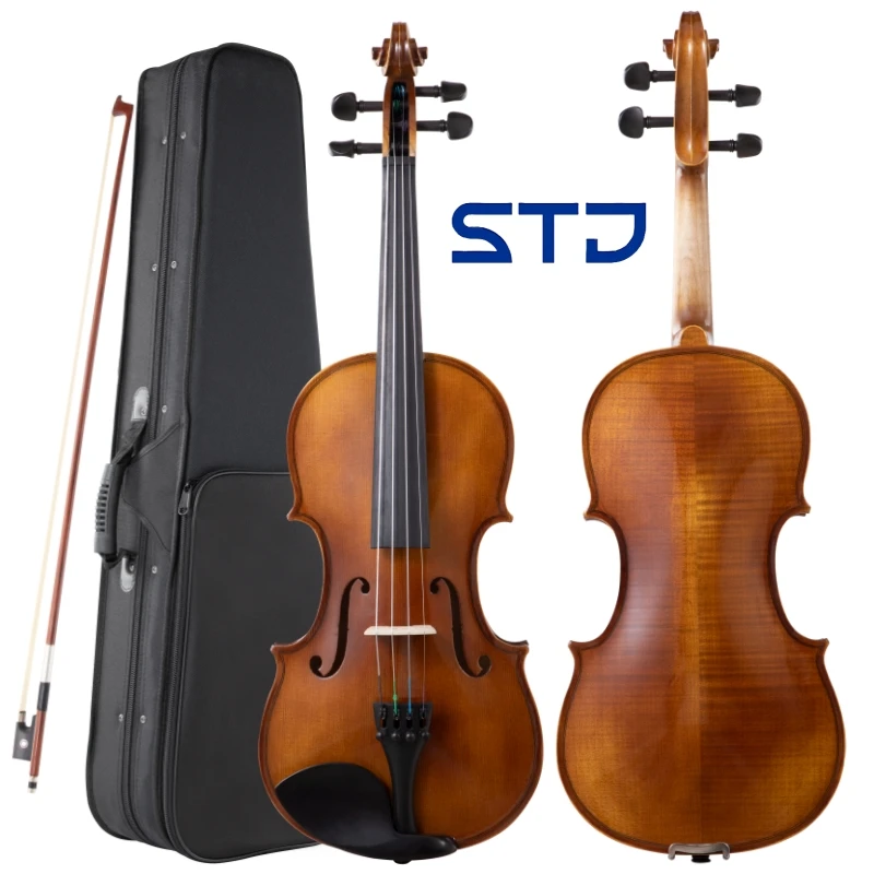 

Handmade violin 4/4/3/2/1 Beginner violin Solid wood fiddler with case bow Tuner strings Bright voice Musical Instruments