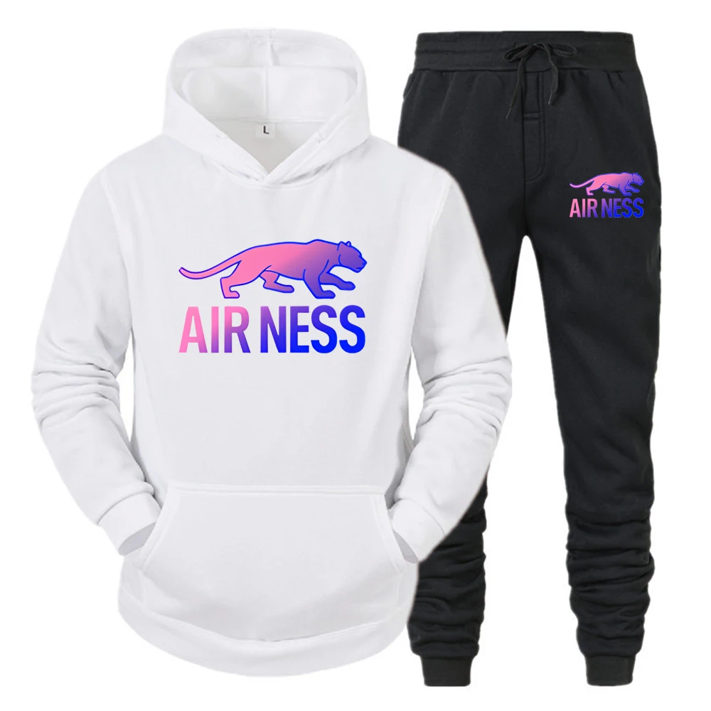 New York Themed Men's Soft Hooded Sweatshirt and Sweatpants Set Comfortable Athletic Wear for All Seasons tracksuit clothes