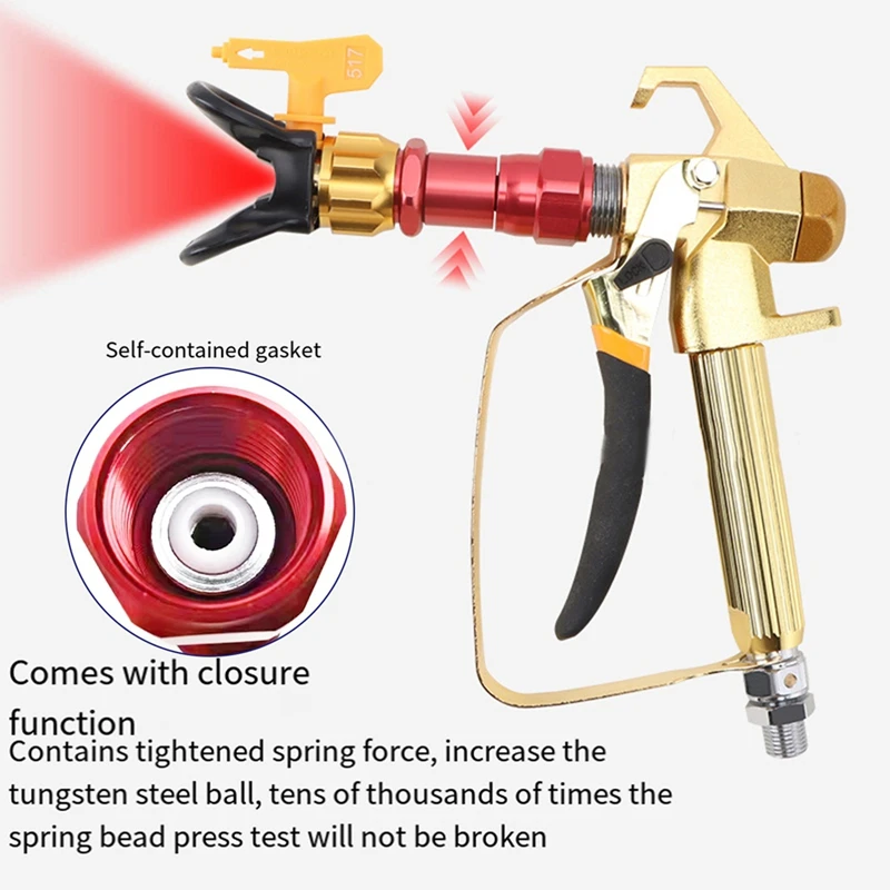 AC17-High Pressure Airless Spraying Machine Shut-Off Valve Anti Drip Built-In Throttle Valve