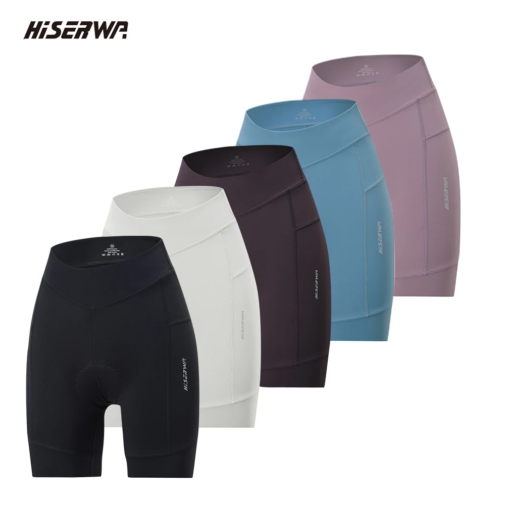 HISERWA été femmes cyclisme Shorts 6 heures Raed rembourrage haute qualité vtt vélo Shorts descente pantalon décontracté cyclisme Shorts
