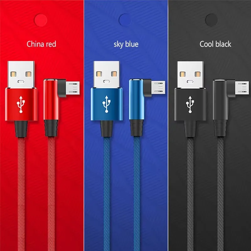 

1/2pcs USB Mini Cable 3A 90 Degree Bend Data Cable Charger Cable, Suitable For Fast Charging Of Mobile Phone Accessories Cable