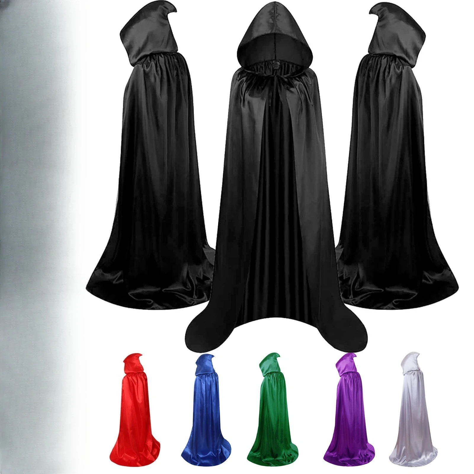

Плащ на Хэллоуин, накидка, средневековая ведьма, халат волшебника, карнавальный костюм для взрослых, детей, священник, монах, жнец