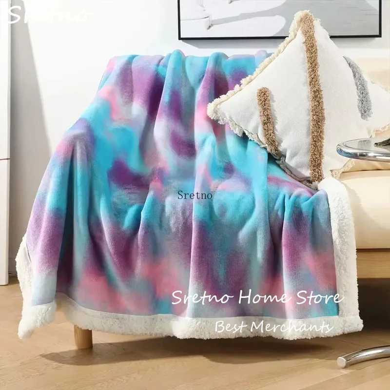 Bohemian Coral Fleece Blanket Office Air Conditioning Blankets Bed Sofa Throw Blanket Coraline Cobijas De Invierno Gruesas manta