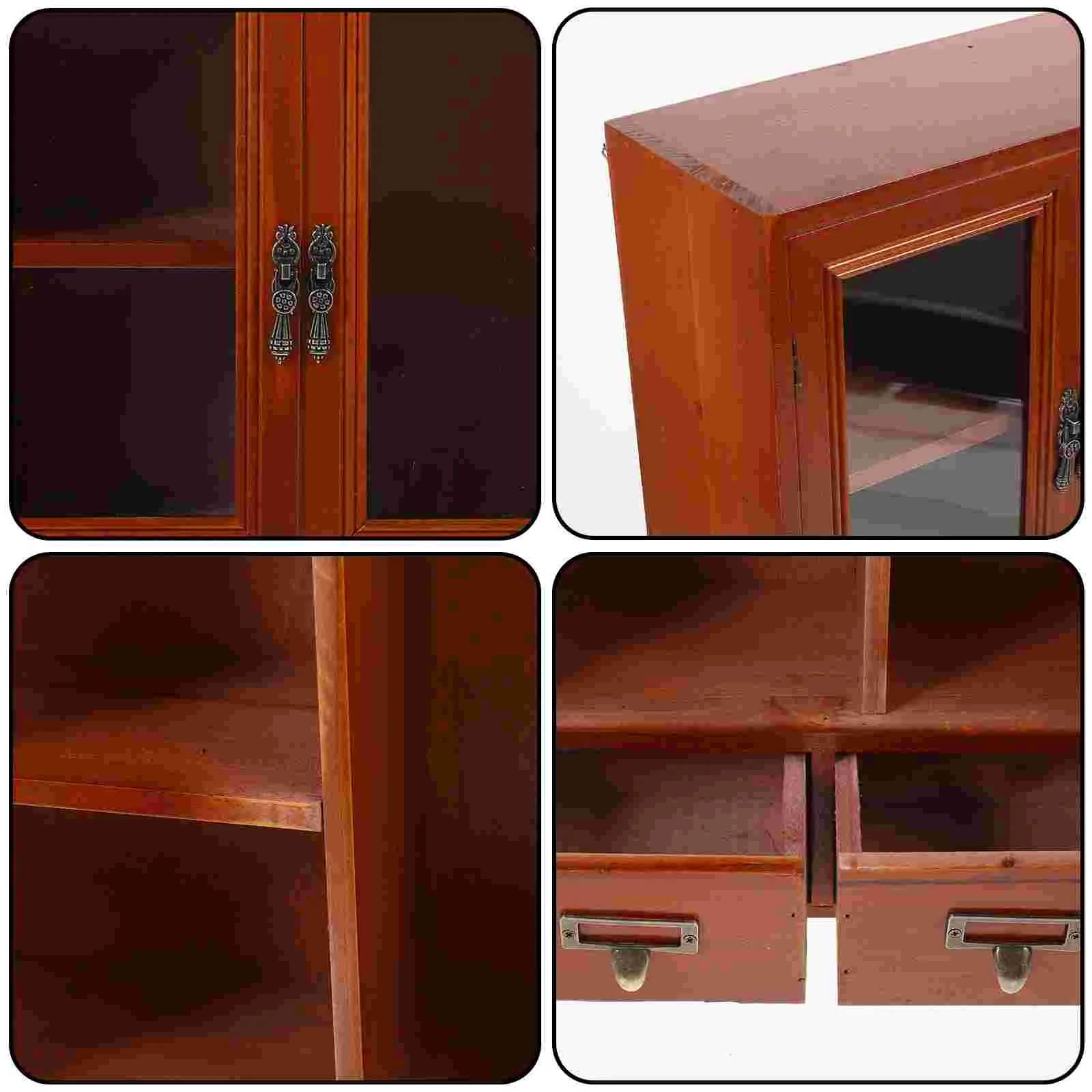 Mini Countertop Cabinet Wall Storage Cabinets for Cupboard Display House Medicine