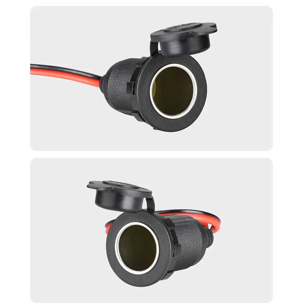 12V 24V Car Charging Socket with Waterproof Dust Cover for Vehicles Including Trucks Boats Motorcycles and RVs