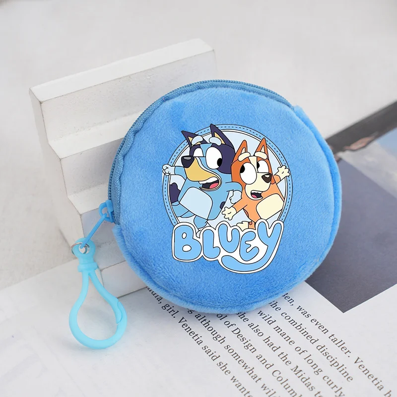 

Blueys Coin Purse Cartoon Round Bag Pendant Key Ring Accessories Money Earphones Storage Pouch Boys Girls Wallet Birthday Gift