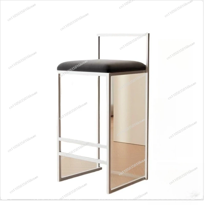 

Барный стул, бытовой высокий табурет, островной стол, современный простой кованый железный стул для стойки регистрации, винный барный стул, белый