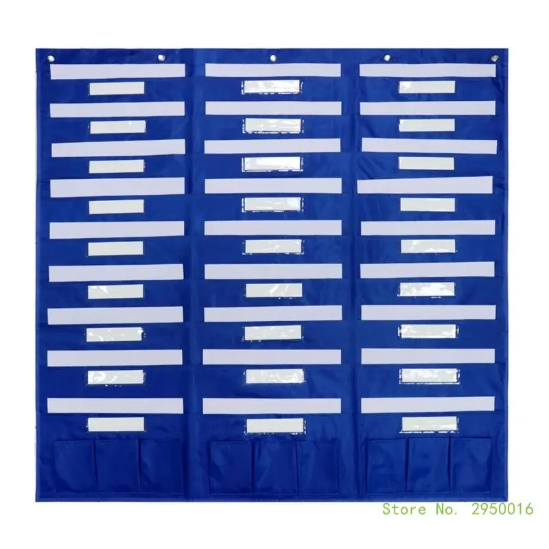 Hanging File Folder  27 Pockets and 5 Over The Door Hanger, Wall Mount Document Letter Organizer/Pocket Chart