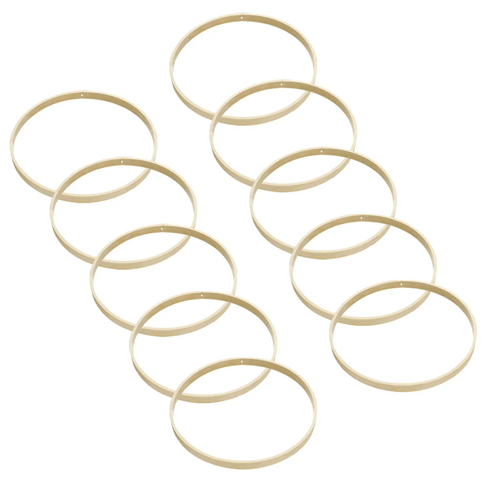 

10 Pcs Bamboo Rings For Dream Catcher Floral Hoops Wreath Base Wind Chimes Hanging Decorations Macrame Supplies Crafts