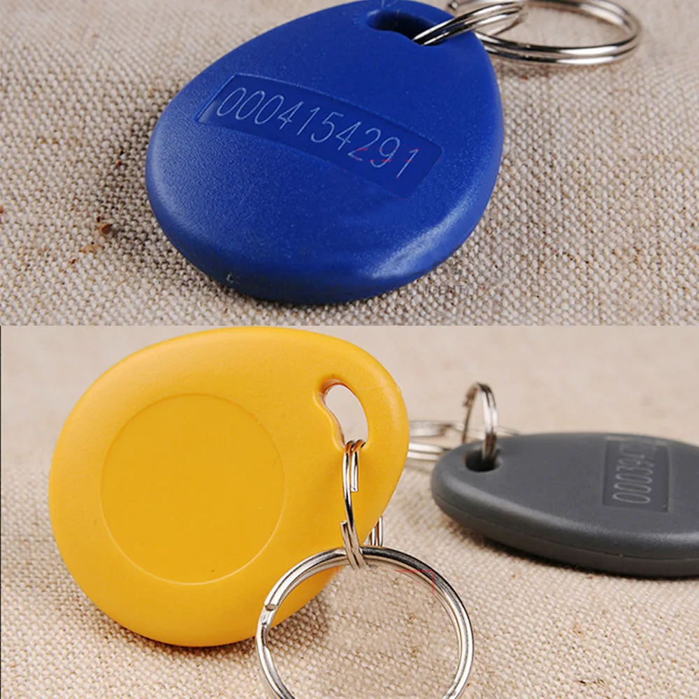 100pcs rfid 125khz tags token nur read key 125khz keyfobs tk4100 em4100 proximity rfid zugriffs kontrolle smart id em karte schlüssel bund