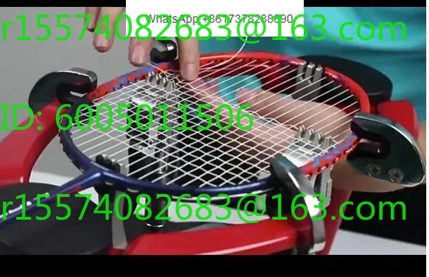 Badminton racket automatic stringing machine with starting clamps