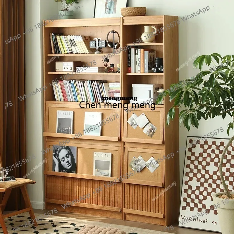 

Креативный книжный шкаф в скандинавском стиле, дизайнерская деревянная напольная полка для книг в стиле середины века, мебель для кабинета, библиотеки, дома, этажерка