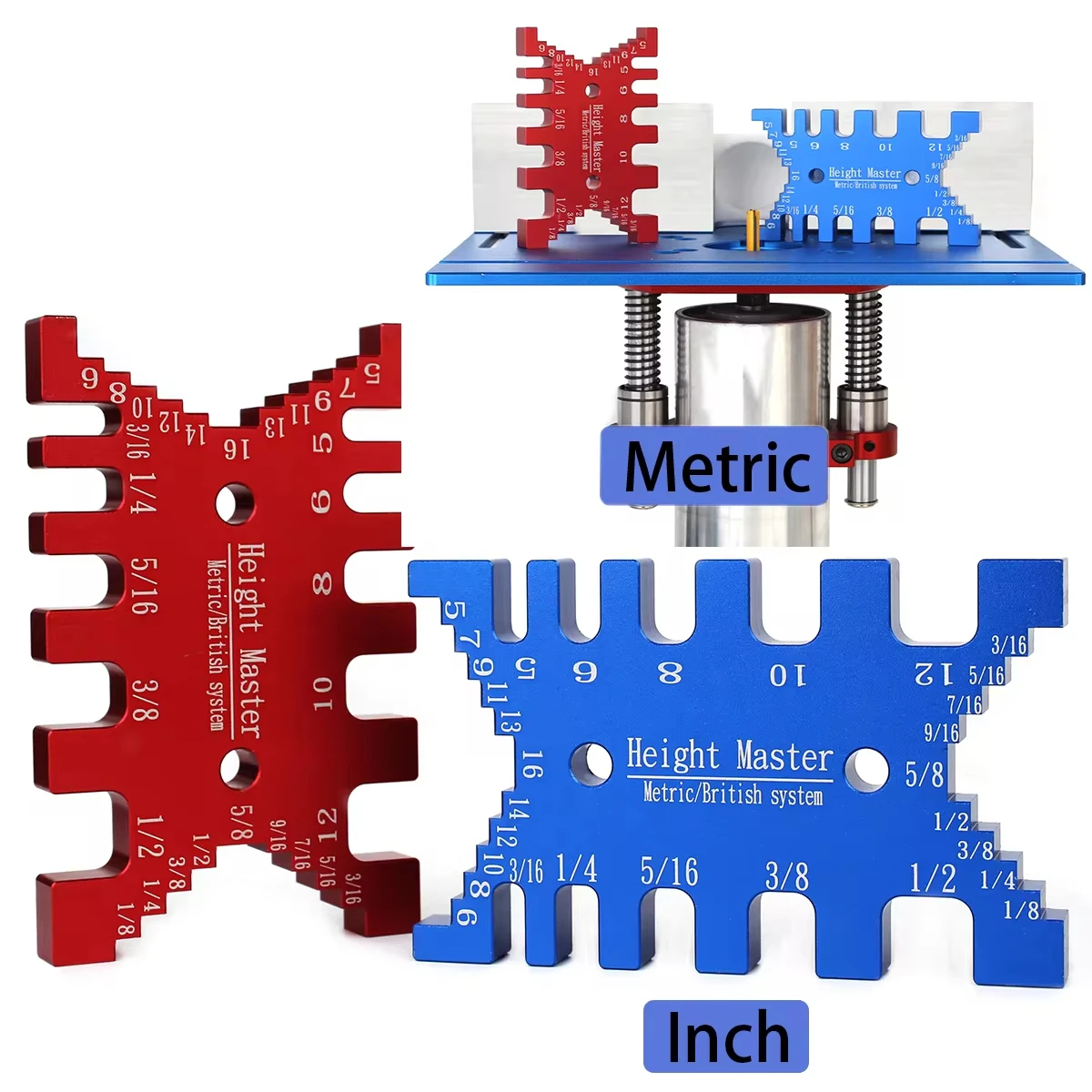 Tenon Caliper Gauge Aluminum Dovetail Jig High Precision MM/Inch Saw Table Machine Gauge Saw Ruler Woodworking Measuring Tool