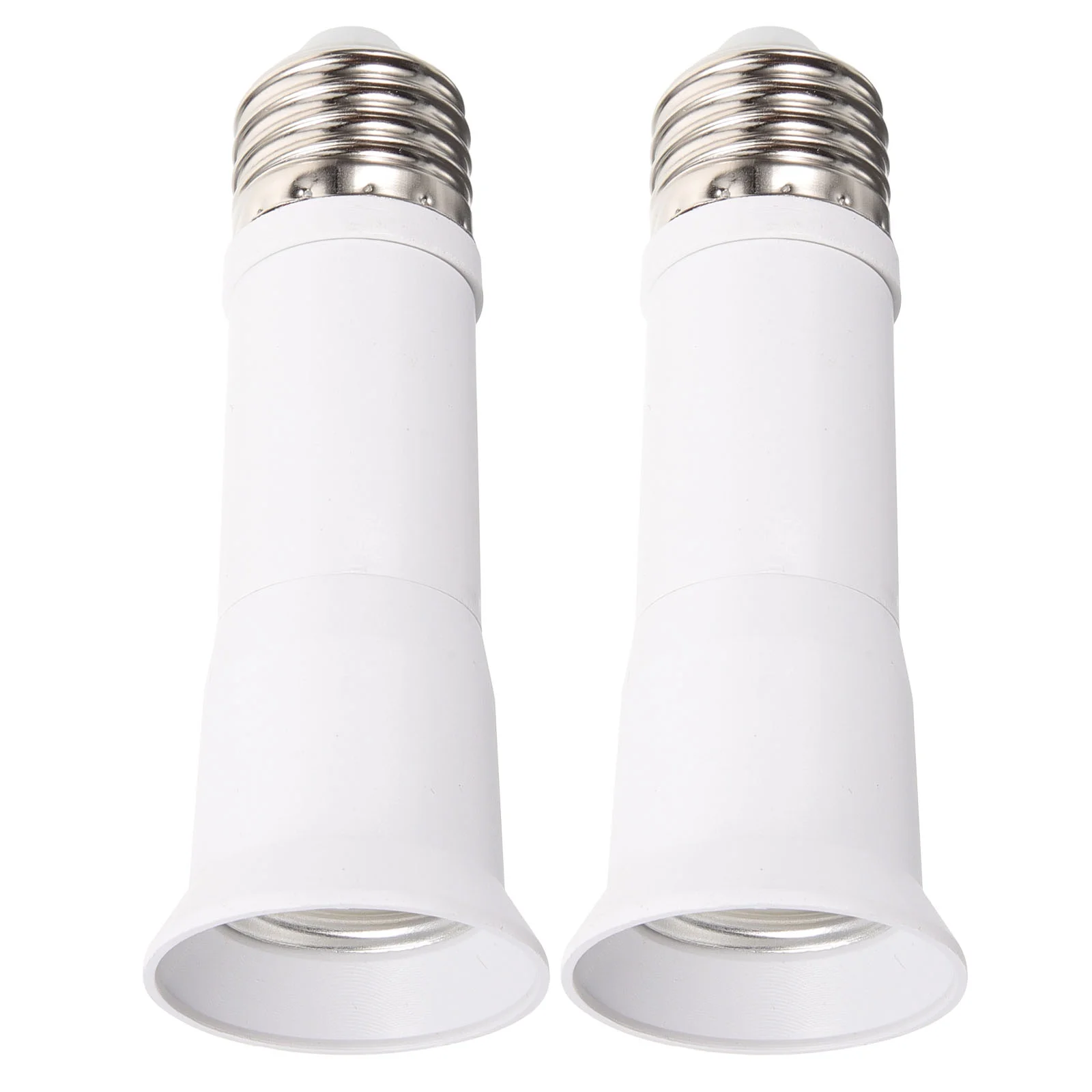 

2 Pcs Light Bulb E27 Retractable Lamp Head Bulbs Adapter Metal Socket Extension