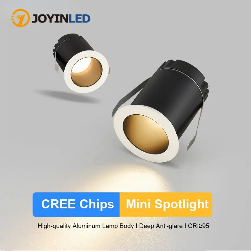 Embedded LED Mini Spotlight Household Anti-glare Non-main Light Cabinet Lighting 3W5W7W9WLED Spot Downlights