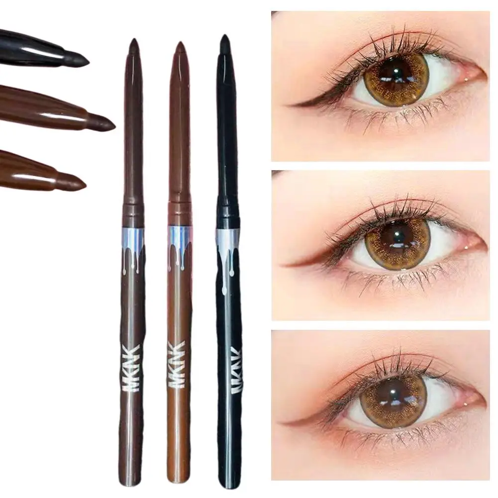 Waterdicht Zwart Bruin Eyeliner Gelpotlood Ultrafijn Natuurlijk Zacht Vlekvrij Zwart Bruin Eyeliner Pen Make-up Voor Ogen