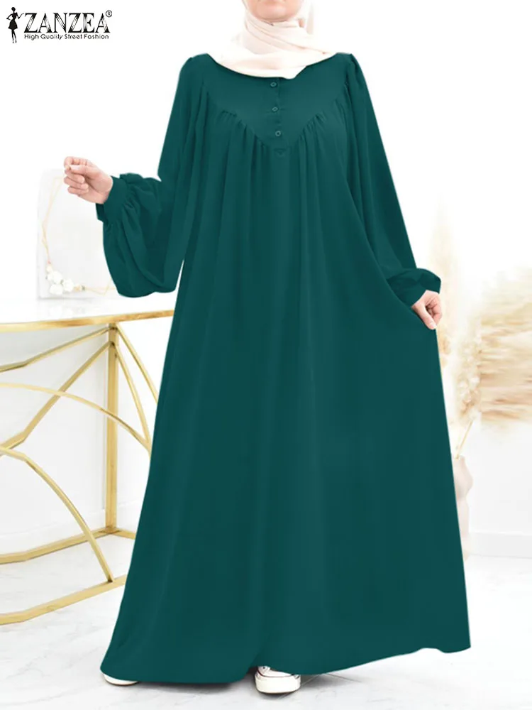 Turkey Abaya Oversize Robe Muslim Hijab Long Dress Eid Mubarek Abayas For Women Isamic Clothing Puff Sleeve Maxi Vestidos Kaftan